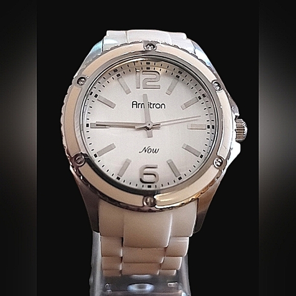 Armitron Accessories - Vintage Armitron Now All White Watch Minimalist Quartz Movement